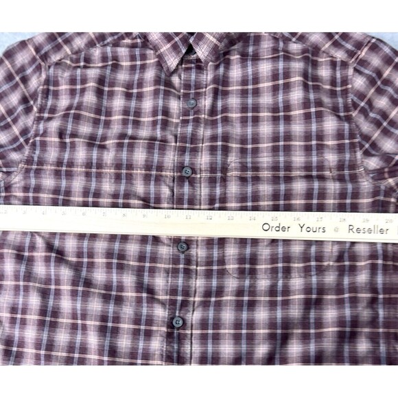 Marmot Flannel Shirt Mens Medium Brown Button Down Outdoor Long Sleeve Core - Picture 6 of 16